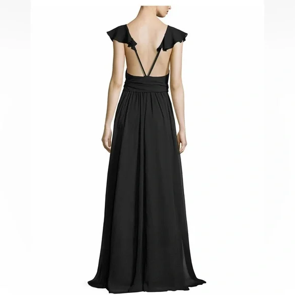 Jill Jill Stuart Ruffle Chiffon Gown MSRP $398 - Picture 2 of 13